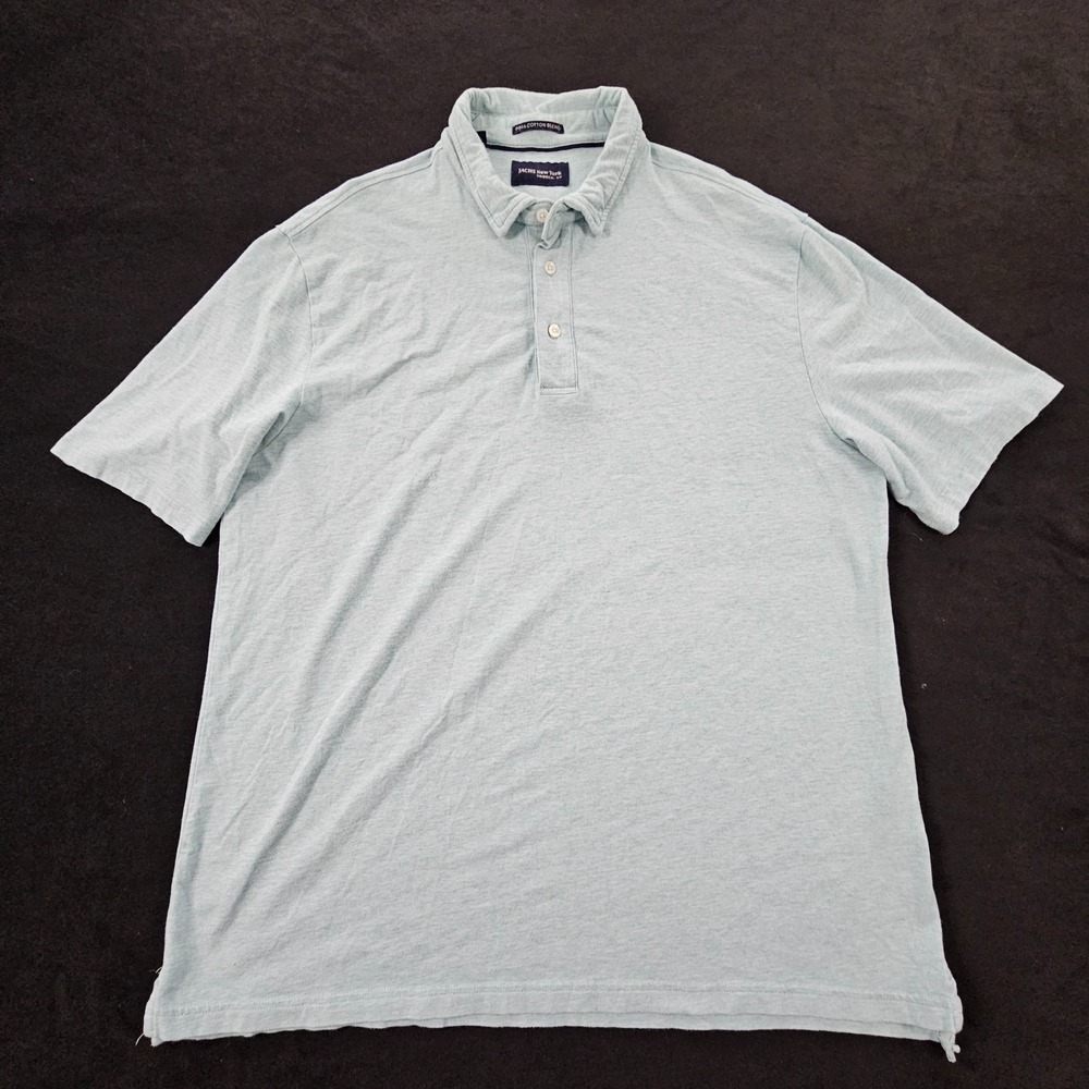 Jach's New York Blue Short Sleeve Pima Cotton Blend Polo Shirt Men's XL